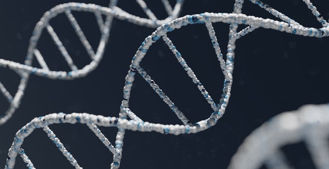 DNA-kedja i närbild.