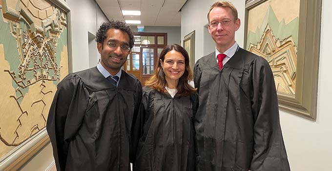 Tre domare från ICC besöker oss för rollspel.