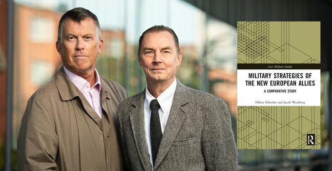 Portrait of Håkan Edström and Jacob Westberg and the cover of the book.