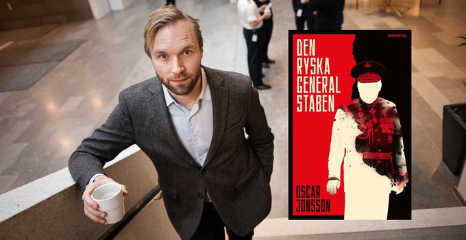 Oscar Jonsson i FHS entré samt bokomslaget 