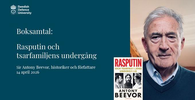 bild av författare och bok samt text om ett event