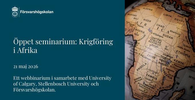 Evenemangets titel samt en karta över Afrika.