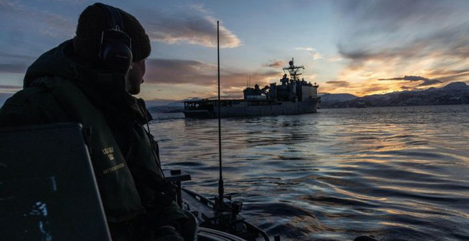 Finnish and Swedish marines practice amphibious operations with other NATO allies in northern Norway.