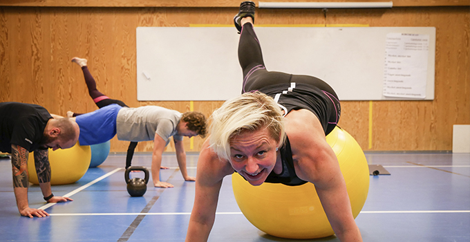 Maria Edlund i gymmet