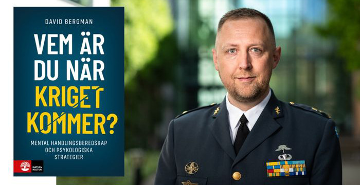 Porträtt av David Bergman samt bokomslaget.