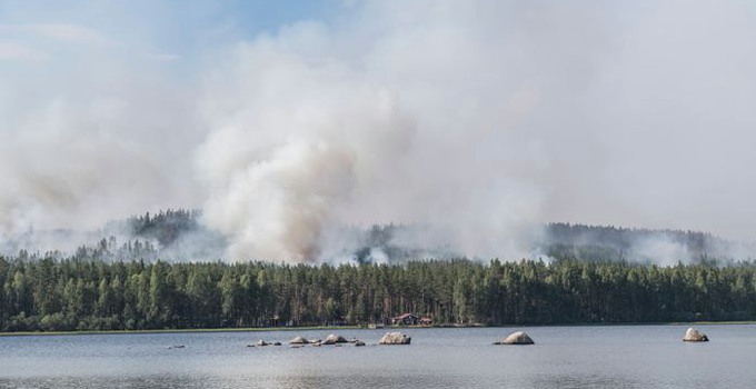 Skogsbrand på norra sidan om Ljusnan strax söder om Kårböle.Runt byn Kårböle i norra Hälsingland rasar tre stora skogsbränder. Byn är sedan en vecka tillbaka evakuerad och släckningsarbetet pågår febrilt mot elden med samlade förmågor från olika myndigheter, frivilliga samt tillrest räddningstjänst från flera europeiska grannländer. Brandområdena är indelade i tre olika sektorer där man försöker isolera elden inom så kallade begränsningslinjer. Förutom att hindra vidare spridning så är det särskilt viktigt att hålla elden borta från orten Kårböle samt viktig infrastruktur.