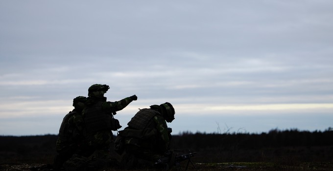 Flygunderstödsledning (JTAC) under förstärkningen av Försvarsmaktens närvaro på Gotland.