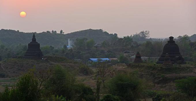 Landskap i delstaten Rakhine, Myanmar. 