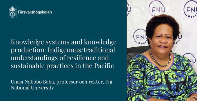 Föreläsningens titel samt porträtt av föreläsaren.