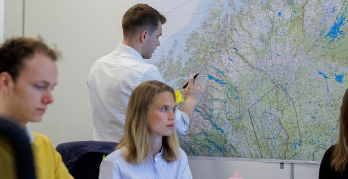Övning i klassrum.
