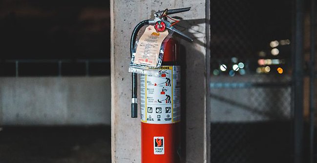 Brandsläckare.