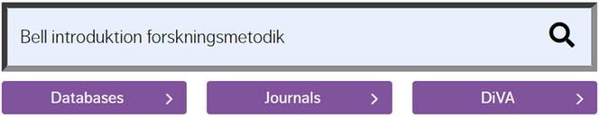 The image shows the search box on the library´s home page.