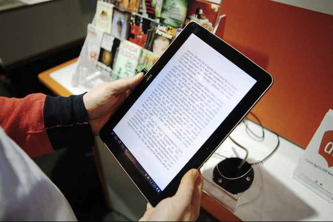 Text i tablet